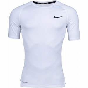 Nike NP TOP SS TIGHT M biela S - Pánske tričko