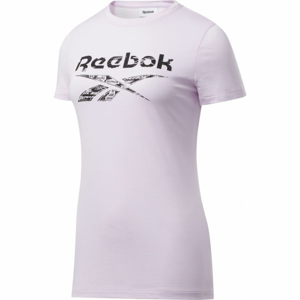 Reebok TE GRAPHIC TEE DELTA Dámske tričko, ružová,čierna, veľkosť