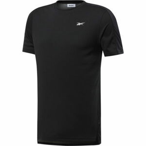 Reebok WORKOUT SS TECH TEE Pánske tričko, čierna,biela, veľkosť