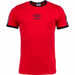 Umbro RINGER TAPED LOGO TEE červená XL - Pánske tričko