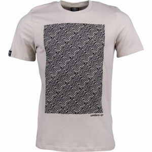 Umbro WARPED BRANDED TEE Pánske tričko, béžová, veľkosť XXL