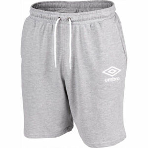 Umbro KNEE LENGTH FLEECE SHORT Pánske kraťasy, sivá, veľkosť M