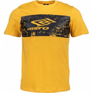 Umbro FANS TEE Pánske tričko, žltá,čierna, veľkosť