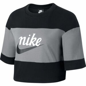 Nike NSW VRSTY TOP SS W sivá M - Dámske tričko