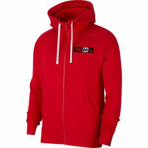 Nike NSW JDI HOODIE FZ FLC BSTR M červená M - Pánska mikina