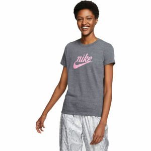 Nike NSW TEE VARSITY W Dámske tričko, sivá,ružová, veľkosť