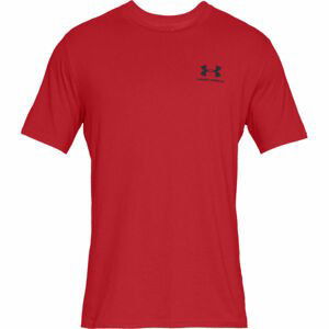 Under Armour SPORTSTYLE LEFT CHEST SS červená L - Pánske tričko