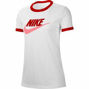 Nike NSW TEE FUTURA RINGE W biela M - Dámske tričko