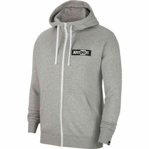 Nike NSW JDI HOODIE FZ FLC BSTR M šedá M - Pánska mikina