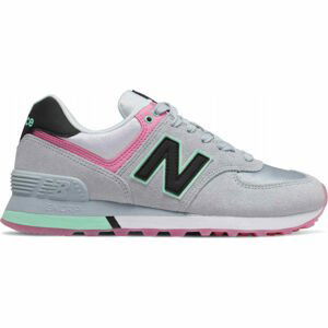 New Balance WL574SAT Dámska voľnočasová obuv, šedá, veľkosť 38