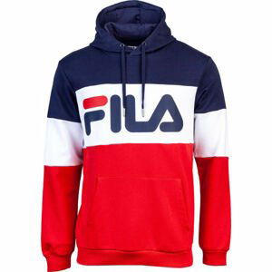 Fila NIGHT BLOCKED HOODY červená S - Pánska mikina