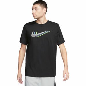 Nike NSW SS TEE SWOOSH M Pánske tričko, čierna, veľkosť L