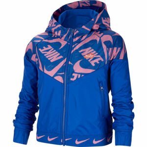 Nike NSW WR JACKET JDIY G Dievčenská  bunda, modrá, veľkosť S