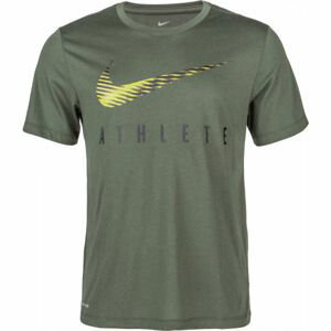 Nike DRY TEE DB SWSH ATHLE SNL M tmavo zelená L - Pánske tréningové tričko