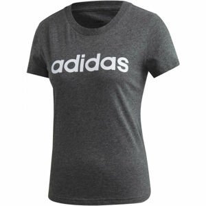adidas ESSENTIALS LINEAR SLIM TEE Dámske tričko, tmavo sivá,čierna, veľkosť