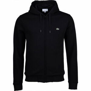 Lacoste FULL ZIP WITH HOODIE čierna L - Pánska mikina