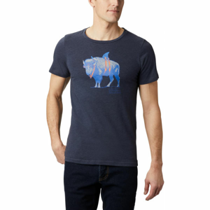 Columbia M PINEY FALLS™ GRAPHIC TEE tmavo modrá S - Pánske tričko