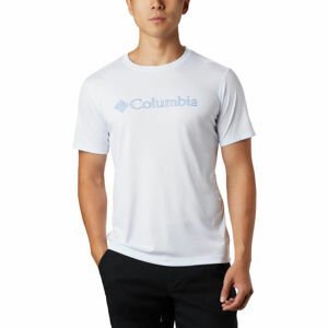 Columbia ZERO RULES SHORT SLEEVE GRAPHIC SHIRT biela M - Pánske športové tričko
