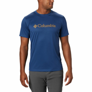 Columbia ZERO RULES SHORT SLEEVE GRAPHIC SHIRT modrá M - Pánske športové tričko