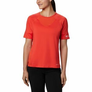Columbia WINDGATES SS TEE Dámske športové tričko, červená, veľkosť XS