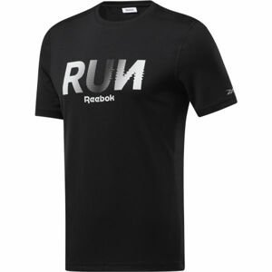 Reebok RE GRAPHIC TEE čierna XL - Pánske tričko