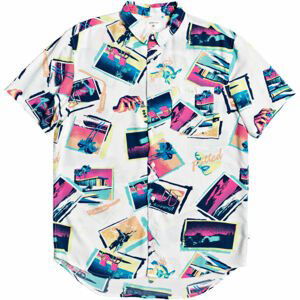 Quiksilver VACANCY SHIRT SS biela S - Pánska košeľa