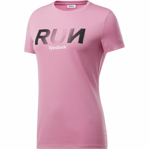 Reebok RE GRAPHIC TEE ružová S - Dámske tričko