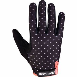 Klimatex NINE Dámske cyklistické prstové rukavice, čierna, veľkosť XL