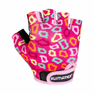 Klimatex KOTTE Detské cyklistické rukavice, ružová, veľkosť 6