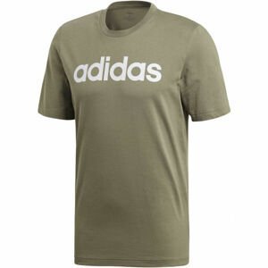 adidas E LIN TEE tmavo zelená XL - Pánske tričko