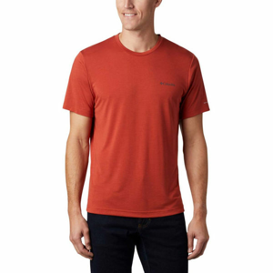 Columbia MAXTRAIL SS LOGO TEE Pánske tričko, červená,tmavo sivá, veľkosť