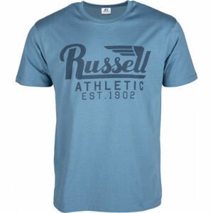 Russell Athletic WING S/S CREWNECK TEE SHIRT modrá L - Pánske tričko