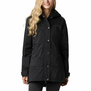Columbia RAINY CREEK TRENCH čierna L - Dámsky outdoorový kabát