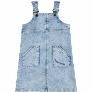 O'Neill LG LILLY DUNGAREE DRESS Dievčenské džínsové šaty šaty, svetlomodrá, veľkosť