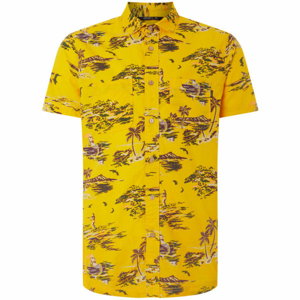 O'Neill LM TROPICAL S/SLV SHIRT žltá M - Pánska košeľa