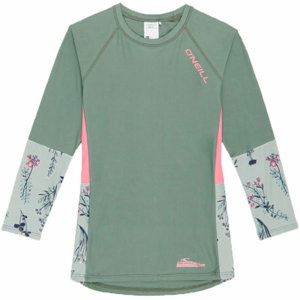 O'Neill PG PRINT L/SLV SKINS zelená 6 - Dievčenské tričko