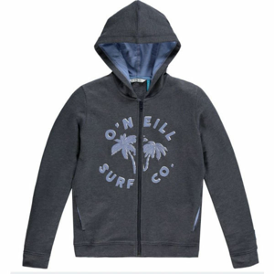 O'Neill LG EASY F/Z HOODIE tmavo šedá 104 - Dievčenská mikina