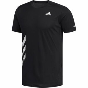 adidas RUN IT TEE PB Pánske bežecké tričko, čierna,biela, veľkosť