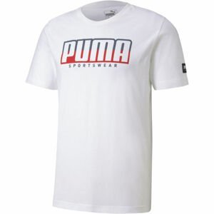 Puma ATHLETIC TEE BIG LOGO biela XXL - pánske športové tričko