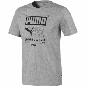 Puma BOX PUMA TEE Pánske športové tričko, sivá, veľkosť