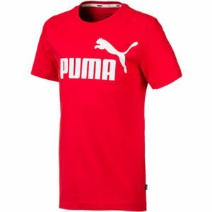 Puma ESS LOGO TEE B červená 128 - Chlapčenské tričko