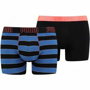 Puma YD BOLD STRIPE BOXER 2P Pánske boxerky, čierna,modrá,ružová, veľkosť