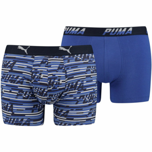 Puma PUMA LOGO AOP BOXER 2P čierna S - Pánske boxerky