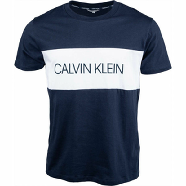 Calvin Klein RELAXED CREW TEE tmavo modrá S - Pánske tričko