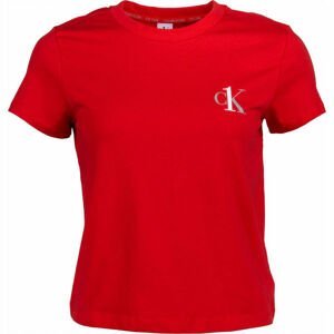 Calvin Klein S/S CREW NECK Dámske tričko, červená, veľkosť M
