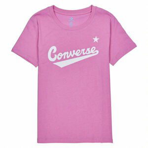 Converse WOMENS NOVA CENTER FRONT LOGO TEE Dámske tričko, ružová, veľkosť M