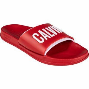 Calvin Klein SLIDE červená 39/40 - Pánske šľapky