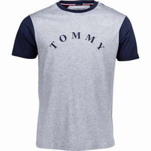 Tommy Hilfiger CN SS TEE LOGO šedá L - Pánske tričko