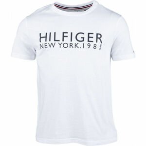 Tommy Hilfiger CN SS TEE LOGO biela M - Pánske tričko