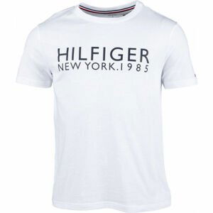 Tommy Hilfiger CN SS TEE LOGO biela S - Pánske tričko